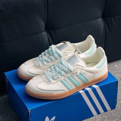 adidas WMNS Samba OG White Light Blue Beige KJ4304 Women's Size