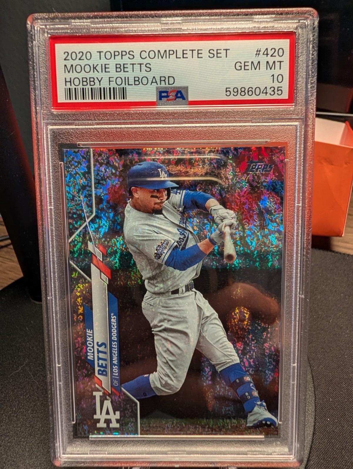 2020 Mookie Betts Hobby Foilboard 210/229 PSA 10 Dodgers Numbered