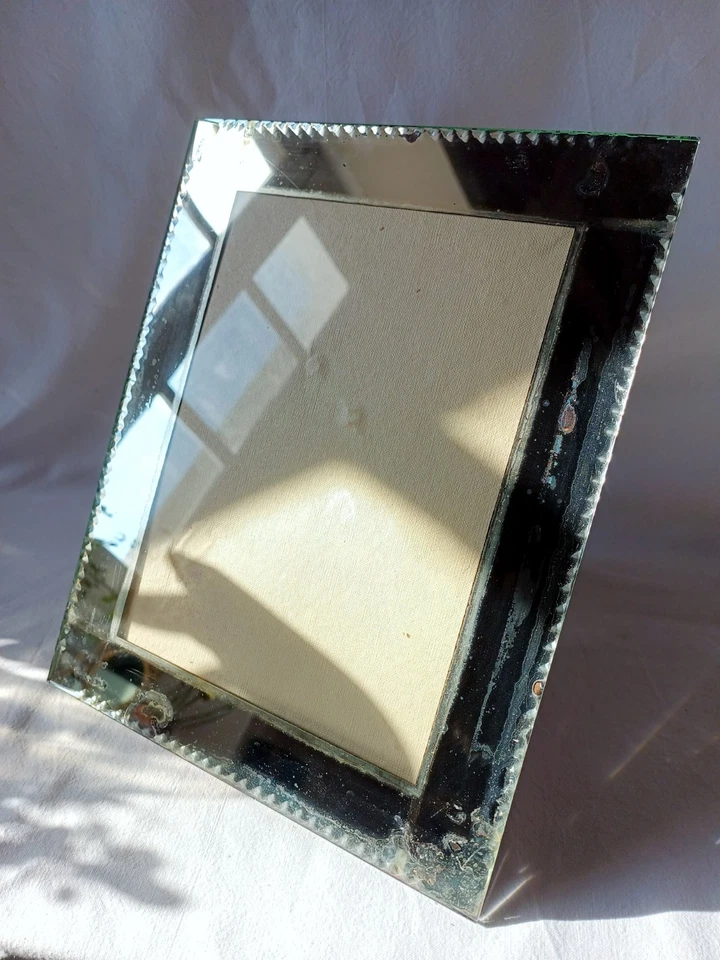 Cadre photo à poser verre miroir dentelle vintages encadrement décoration - Photo 1/4