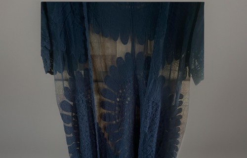 Rebellion Women Duster Kimono Cover NWT Open Front Black Lace Crochet Size Small - Picture 4 of 9