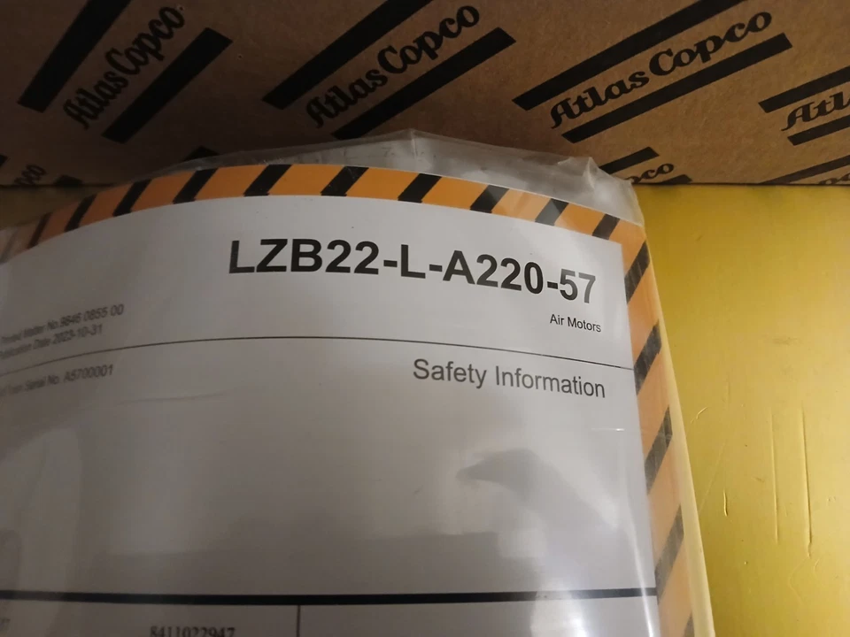 Motor de paletas neumáticas Atlas Copco LZB22-L-A220 / 8411020798 sellado de fábrica Foto 3 de 4