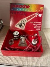 One Vintage Paasche H-Set Single Action Siphon Feed Airbrush Set