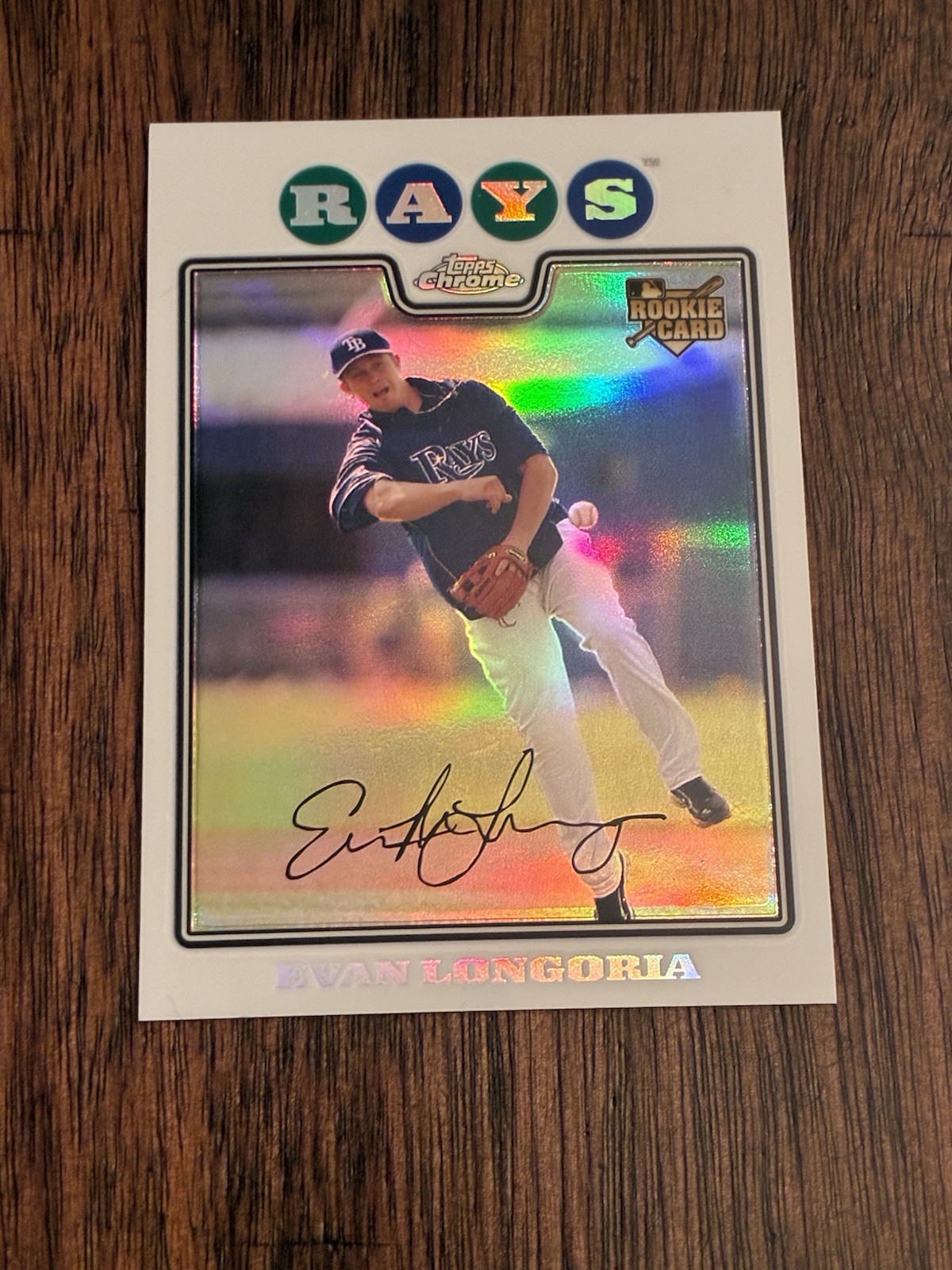 2008 Topps Chrome Evan Longoria Rookie Card (RC) Refractor #193 NM-MT