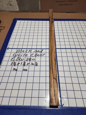 Black and White Ebony  Wood turning  blank  1 3/8 ''x 1  3/8''x   30 7/8  '' EBW280