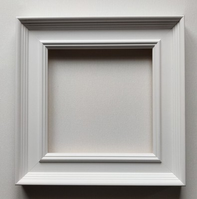 Weißer Rahmen für 8x8 Zoll Leinwand (202x202 mm) Holz 