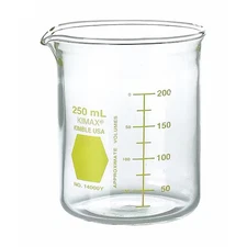Kimble Chase 14000Y-150 Colorware Beaker, Borosilicate Glass, Low Form, 150 Ml