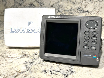 LOWRANCE LMS-527 Df iGPS Head Unit Only + Cover Untested Fish Finder