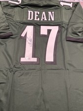 Nakobe Dean Autographed Signed XL Custom Eagles Jersey-Beckett Hologram