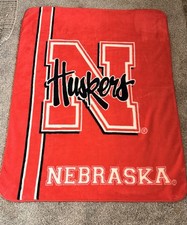 Northwest NCAA Nebraska Cornhuskers Sherpa Throw Blanket, 50" x 60", Jersey