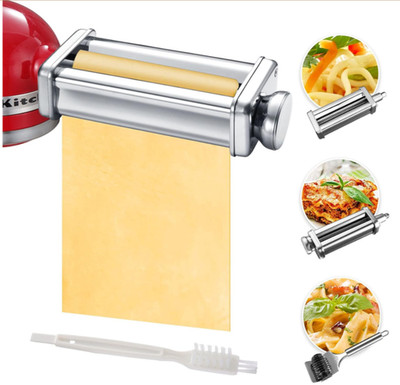 Nudelmaschine Aufsatz Set für KitchenAid Standmixer inklusive Nudelgitter
