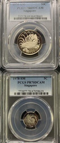 Singapore 1978-SM Proof Set / PCGS PR70, 69 & 68DCAM / KmPS11 / Very Nice Gems! - Picture 5 of 10