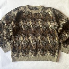 VTG 90s Protegé Collection Coogi Style Sweater XL - Abstract 3D Knit Made In USA