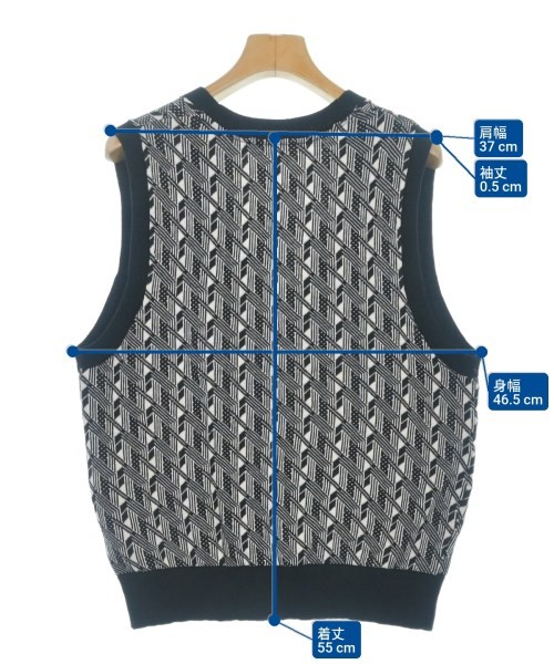 RAY CASSIN Cardigans BlackxWhite(Patterned) F 220… - image 7