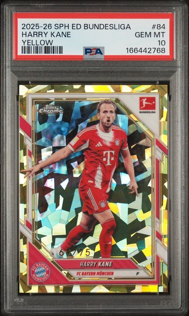2025-2026 Topps Chrome Sapphire Edition Bundesliga #84 Harry Kane 69/75 PSA 10