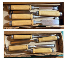 8pc Set Woodworking Wood Chisel Carving Tools Chrome Vanadium 1/2" 3/4" 1/4" 1"