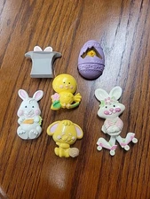 6 Vintage 1970s Avon Fragrance Glace Pin Pals Assorted Easter