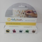 Wilton Cake Paint Edible Metallic Set  Gold Red Silver Green Rose Color Set of 5