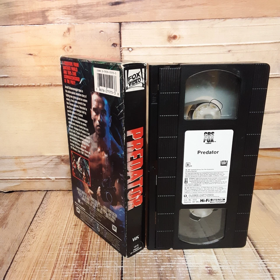 Predator VHS Used Arnold Schwarzenegger Action Sci-Fi CBS Fox Video 1987 - Image 3 of 4