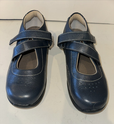 DREW Women's P221 LAST Blue Leather/Textile Mary Jane Therapeutic Shoes Sz. 6.5M