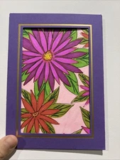 Abstract Flowers original,miniature Painting,small,mini,