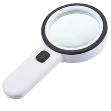 Magnifying Glass with 12 LED Lights, Double Glass Lens Handheld Illuminated M...