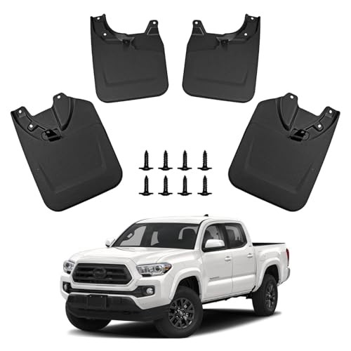4 Pack Truck Mud Flaps Suitable for Tacoma DoubleCab 2022–23 with Front & Rear S