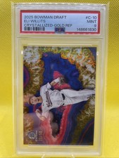 Eli Willits 2025 Bowman Chrome Draft Crystallized Gold Refractor #C-10 Nationals