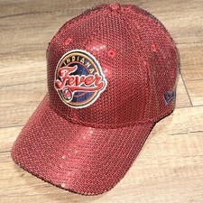 Indiana Fever New Era 9FORTY Red WNBA Licensed Sequin Pattern Adjustable Hat Cap