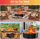 60 Inch Extra Large Fire Pit Ring for Outside, Heavy Duty Wood Burning Firepits