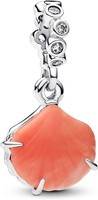 Pandora Korallenrote Muschel Doppelter Charm-AnhäNger 793821C01 Charm AnhäNger