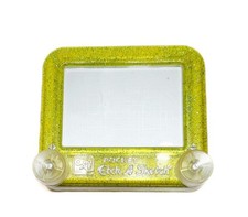 1999 Ohio Art Pocket 4" x 3.5" Etch A Sketch Small Yellow Green Glitter Sparkle