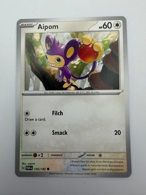 #145/182 Aipom Normal Common - Pokémon TCG Paradox Rift English Near Mint