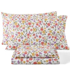 Juego De Sabanas Rosas Floral Queen Size 4 Piezas Set Para Cama Completo Ofertas