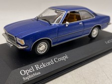 MINICHAMPS Opel Rekord Coupe 1975 blue metallic 1:43 Diecast Modelcar