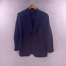 Mani by Giorgio Armani Mens 41R Pinstripe Virgin Wool Blazer Navy Blue Italy