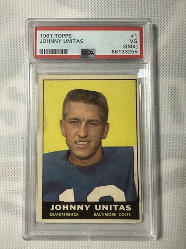 Johnny Unitas #1 1961 Topps card