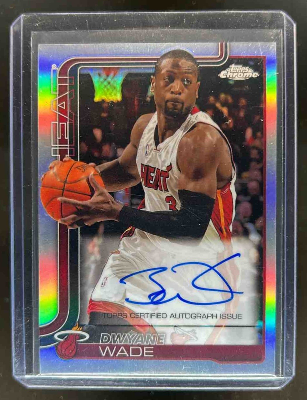2025-26 Topps Chrome Dwyane Wade Auto Refractor #TCA-DW Heat