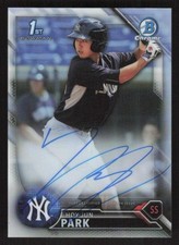 2016 BOWMAN CHROME HOY-JUN PARK BCAP-HJP REFRACTOR 1ST RC AUTOGRAPH /499 YANKEES