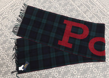 New Polo Ralph Lauren 100 Wool Scarf - Green Plaid