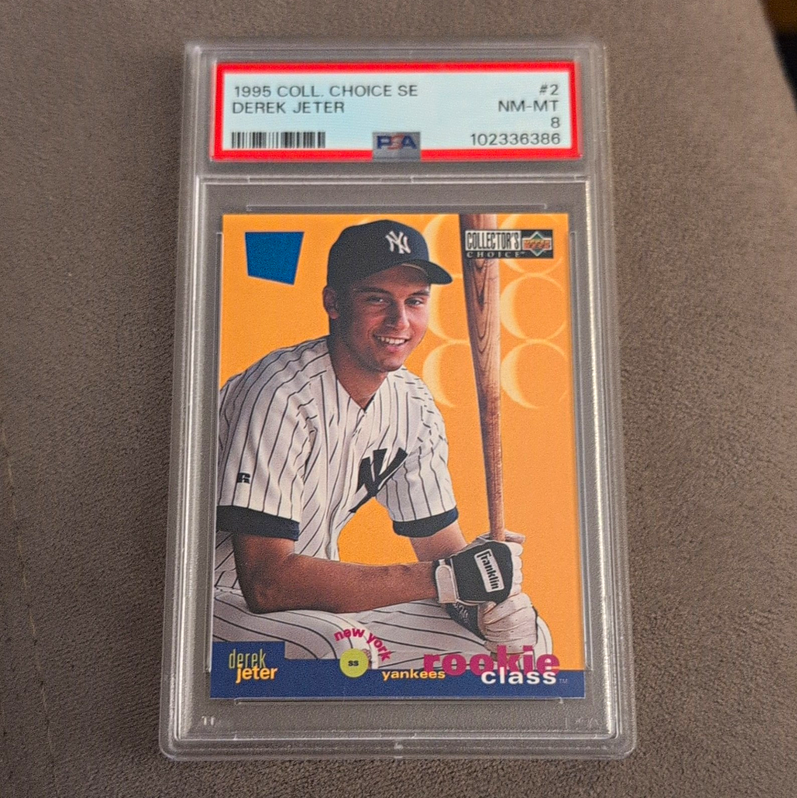 Upper Deck 1995 Collector's Choice SE Rookie Class Derek Jeter Yankees #2 PSA 8