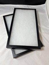 Two Jewelry Display Case Riker Style Collectors Frame USA made 8 X14.5 X 1" deep