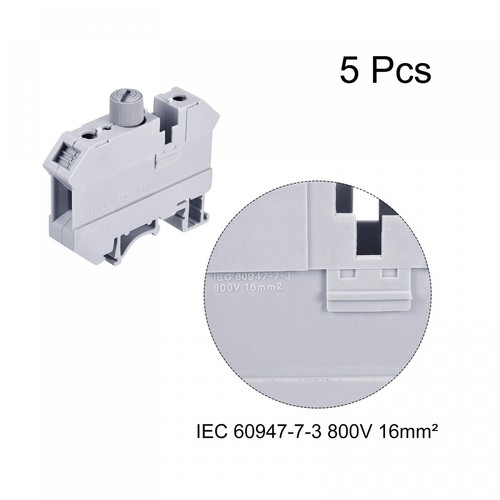 Bloc De Borne à Fusible Type UK5 à Vis, Noir, Lot De 2 - Pour Rail DIN, Neuf