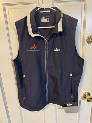 Gill Nautical Sailing Full Zip Vest Men s Size Large Blue New