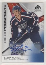 2019-20 Upper Deck SP Game Used CHL Edition Blue Auto Sasha Mutala #37 Auto 2a9