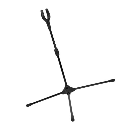 XINMYD Bow Stand, Folding Recurve Bow Stand Holder Archery Straight Bow Stander for Hunting Outdoor Sports (Black