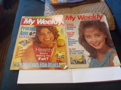 2 X VINTAGE MY WEEKLY MAGAZINES 12/8/2000 17/11/1984 GOOD CONDITION