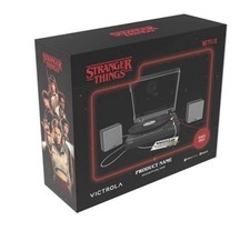 Stranger Things WSQK Record Player Turntable With Speakers New