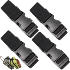 4Pack Luggage Straps Add Bag to L45" x W1.5", 4Pcs Black 