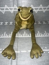 Folkmanis Funny Frog Plush Puppet Green Stuffed Animal Toy Pretend Whimsical