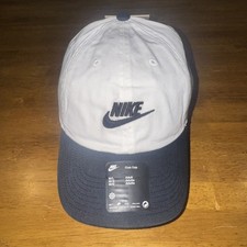 Nike Club Cap Swoosh Baseball Hat FB5368 101 Unisex M/L White Black New W Tags